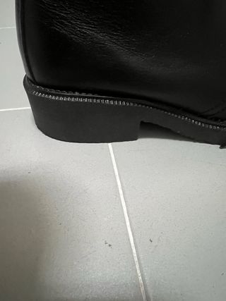 Botines negros piel talla 37
