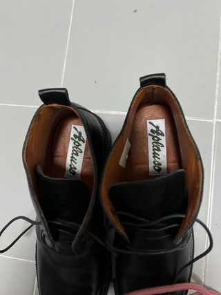 Botines negros piel talla 37