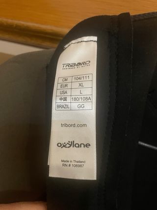 Neopreno Tribord Corto Talla XL