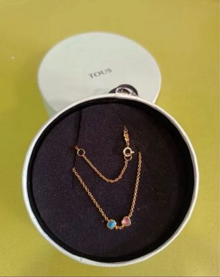 Collar Tous Corazón Azul y Rosa