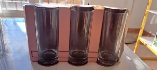 Juego 19 vasos cristaly 6 copas de vino fino