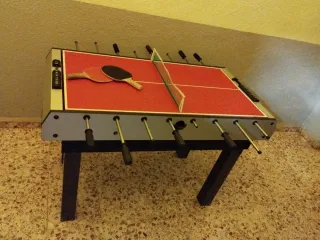 Mesa de futbolín robusta 4 en 1