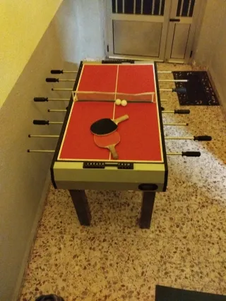 Mesa de futbolín robusta 4 en 1