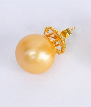 Set Perlas South Sea Doradas GIA 14.98–16.39 mm