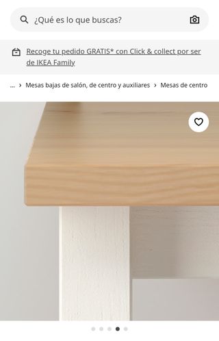 Mesa de centro de madera de pino maciza