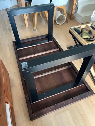 Mesa comedor madera y metal