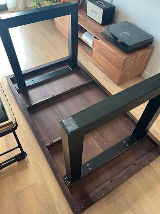 Mesa comedor madera y metal