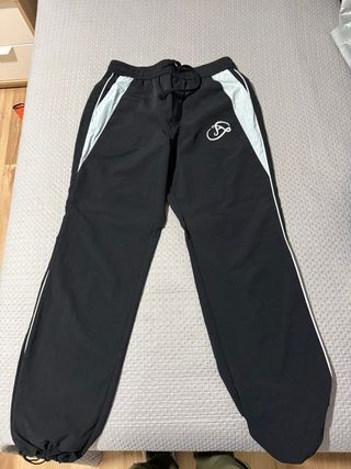 Pantalón de chándal baggy negro y blanco