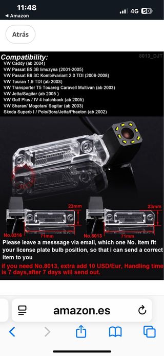 Cámara WiFi para Grupo Vag