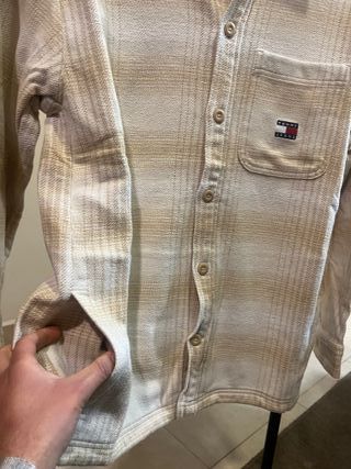 Sobrecamisa Tommy Hilfiger oversize M beige