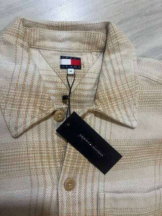 Sobrecamisa Tommy Hilfiger oversize M beige