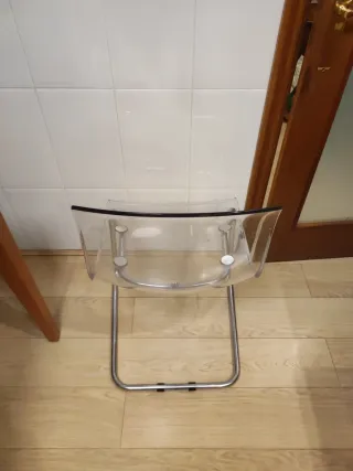 Silla TOBIAS Ikea Transparente y Metal