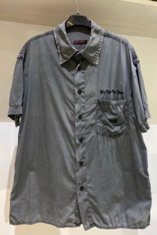 Camicia uomo vintage grigia