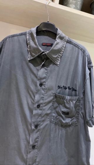 Camicia uomo vintage grigia