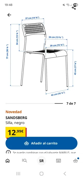 4 Sillas Ikea Negras