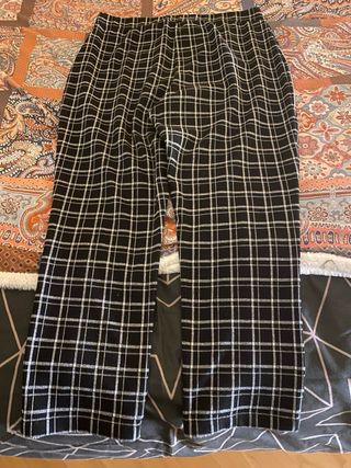 Pantaloni donna gamba dritta a quadri