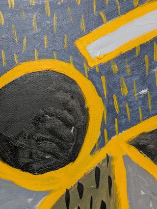 Cuadro Abstracto Moderno Grande Original 100 x 100