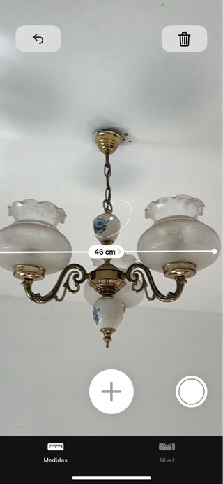 Lámpara de techo clásica metal dorado