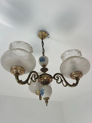 Lámpara de techo clásica metal dorado