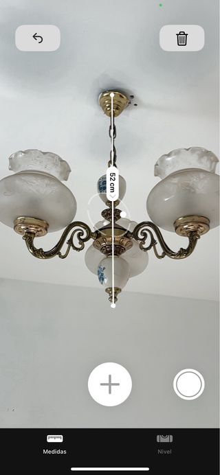 Lámpara de techo clásica metal dorado