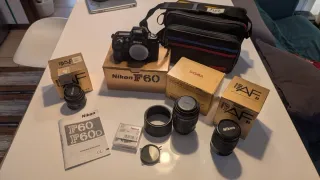 Kit Fotocamera Nikon F60 Analogica + Obiettivi