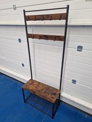 Burro perchero con banco y zapatero