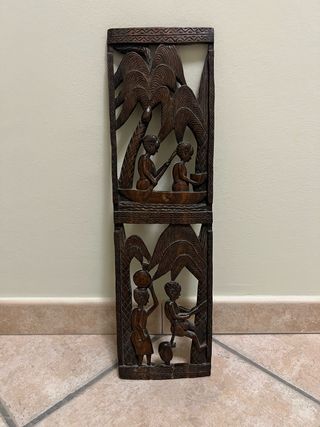 Scultura in legno africana fatta mano Ebano