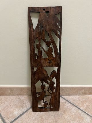 Scultura in legno africana fatta mano Ebano