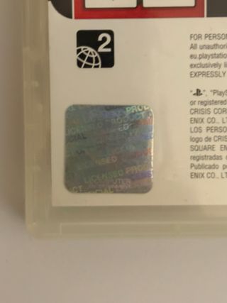 Crisis Core Final Fantasy VII PSP - Copertina + Scatola