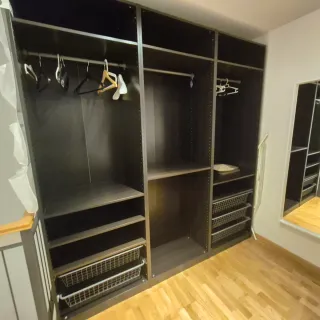 Armario Ikea Ropero Negro/Marrón