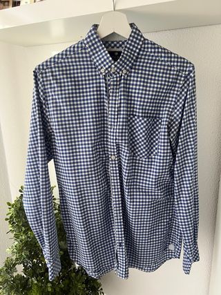 Camisa cuadros azul y blanca Talla S