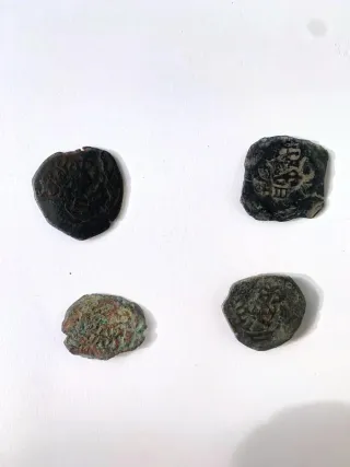 4 Resellos RX moneda española s. XVII 8 Maravedís