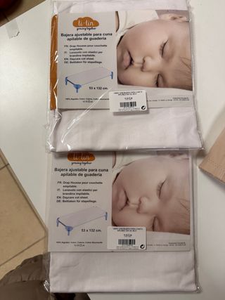 Lote 2 sábanas cuna guardería Ti-Tin