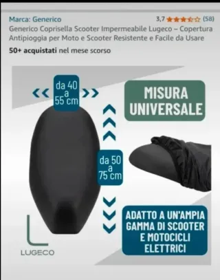 Coprisella scooter impermeabile Lugeco