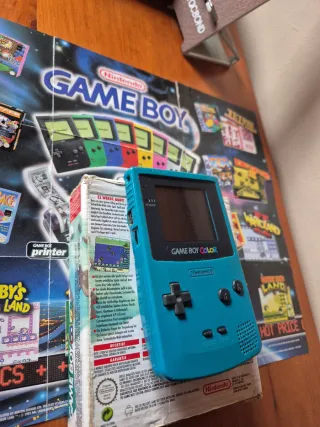 Game Boy Color CAJA ORIGINAL Azul Turquesa