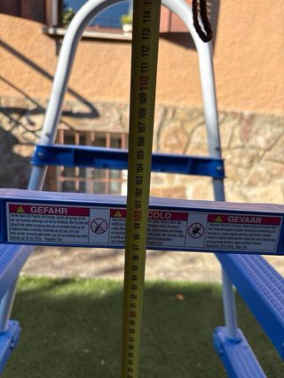 Escalera Piscina Metal y Plástico Beige/Azul