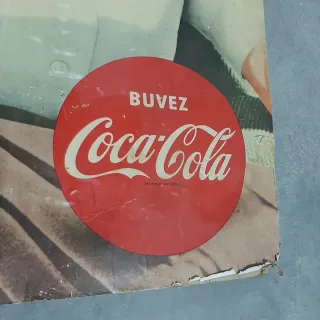 Póster Frances Coca-Cola Gran Formato Años 60
