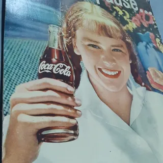 Póster Frances Coca-Cola Gran Formato Años 60