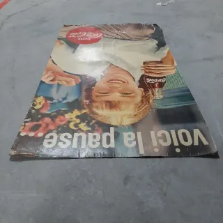 Póster Frances Coca-Cola Gran Formato Años 60