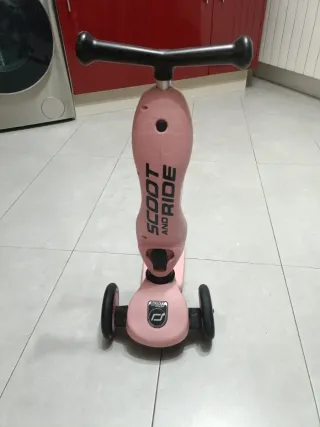 Patin infantil 2 en 1 Scoot & Ride rosa