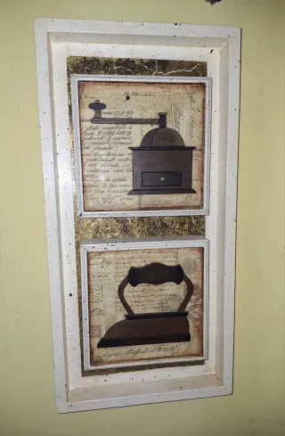 Cuadro Decorativo Molinillo y Plancha