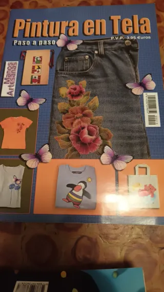 Revistas pintar en tela