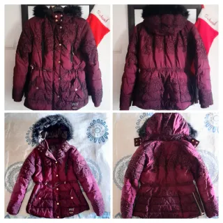 Parka o chaqueta acolchada Desigual borgoña t. 42.