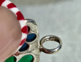 Colgante flores esmaltadas plata