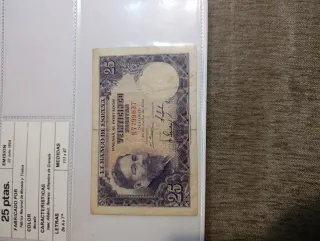 Billetes Estado Español 1936-1974,   15 billetes