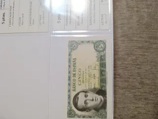 Billetes Estado Español 1936-1974,   15 billetes