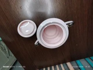 Azucarero Porcelana Checoslovaquia Vintage