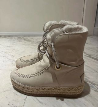 Botín plataforma Vidorreta beige