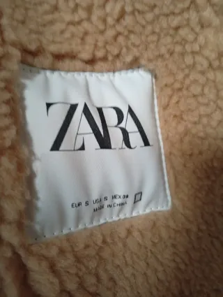 Chaqueta/cazadora de cuero borreguillo Zara