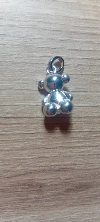 Colgante oso Plata